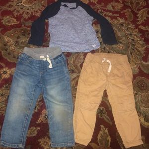 Play set-GAP Shirt and Jeans. Cat&Jack khaki pants